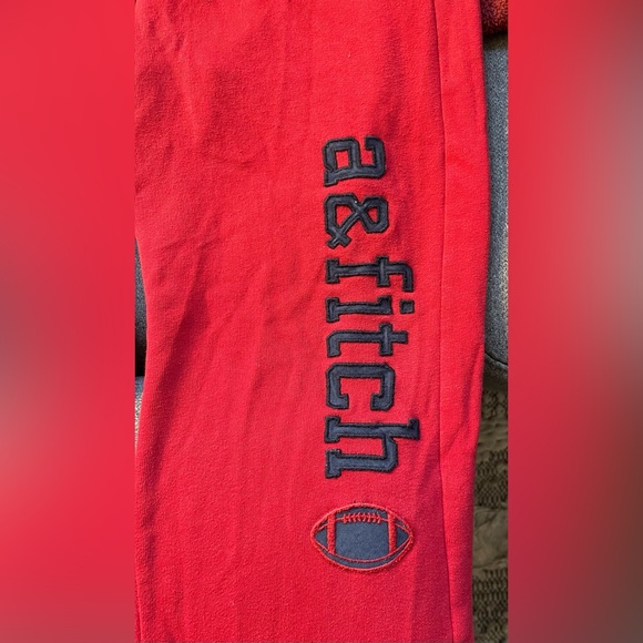 Abercrombie Kids Red Fleece Lined Sweatpants - Size 13/14 - Picture 4 of 9